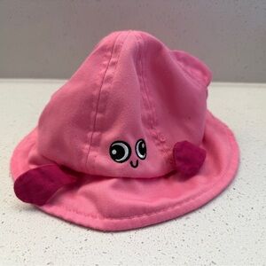 Baby Pink Hat with Cute Crab 🦀 Design